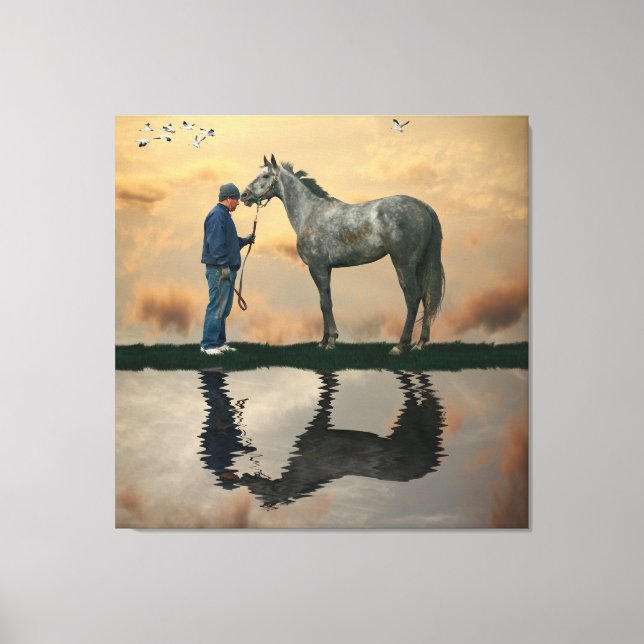 Grått-Kanvastryck och groom-OTTB-härdat Canvastryck (Framsida)