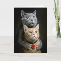 Grått-katt från födelsedagen med ingefärgkatt i hu