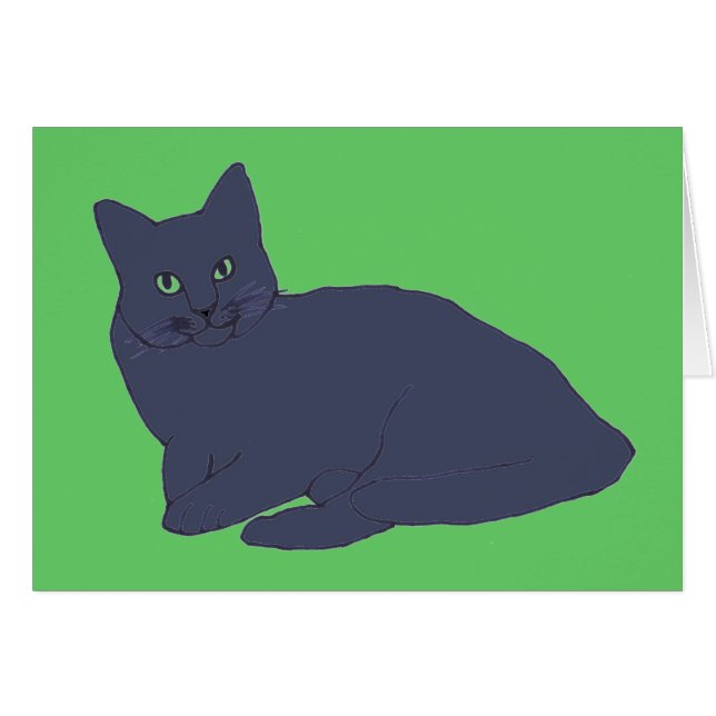 Grått Kattunge-kort Hälsningskort (Framsidan Horizontal)