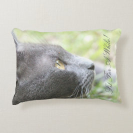 Grått Kattunge Prydnadskudde