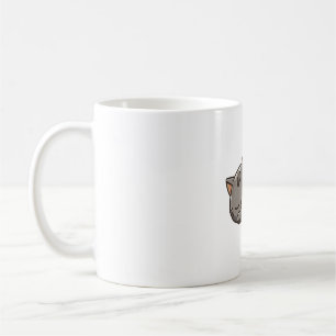Grått kawaii Sleeping Kaffemugg