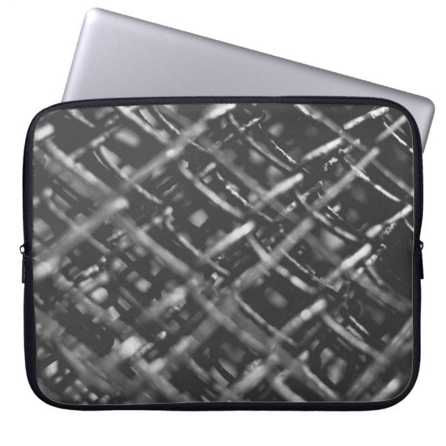 Grått-kedjestängsel Laptop Fodral (Framsidan)