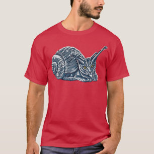Grått Kitten Snigel T Shirt