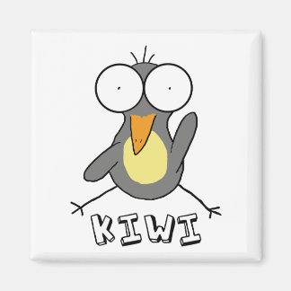 Grått Kiwi Magnet