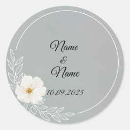 Grått-klistermärken Runt Klistermärke