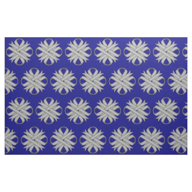 Grått Klöver Ribbon av Kenneth Yoncich Tyg (Fat Quarter)