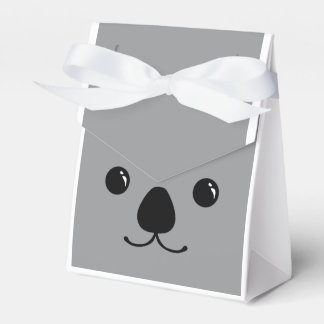 Grått Koala Cute Animal Ansikte Design Presentaskar