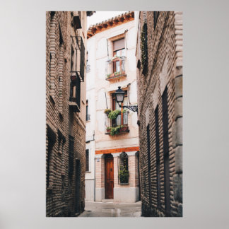 GRÅTT-KONCRET ALLEY UNDER DAGEN POSTER
