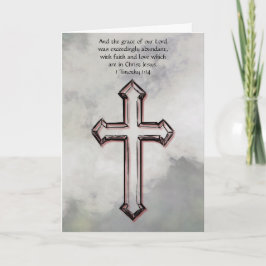 Grått Kor Faith Påsk bible Verse Card Kort