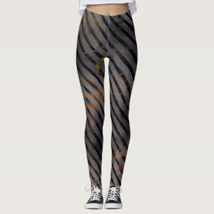 Grått kor-klippt rand eller rosett band? Guld red Leggings