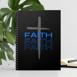 .Grått Kor med Blue Faith Ord Anteckningsbok