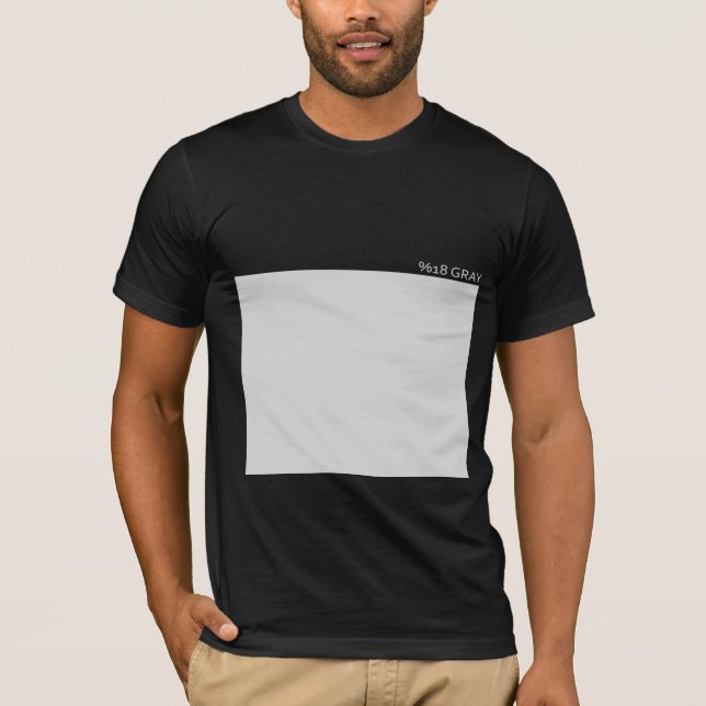 Grått kort %18 för fotografer t-shirt (Framsida)