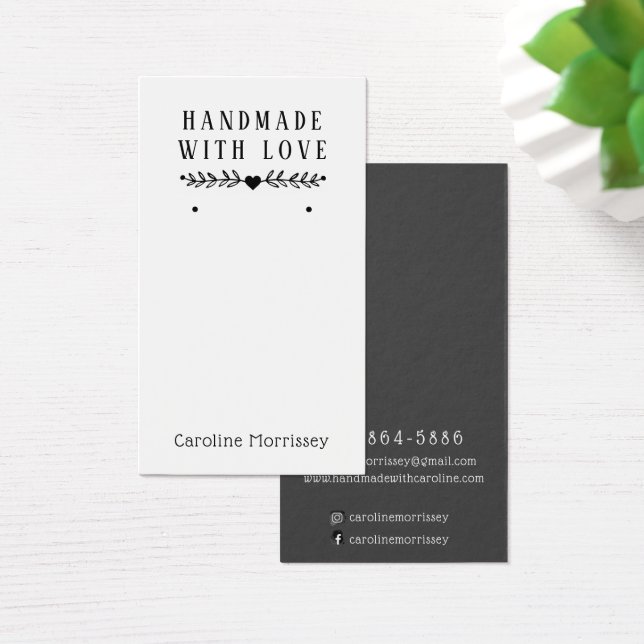 Grått-kort för enkel juvelyr Visning Visitkort (Skivbord)