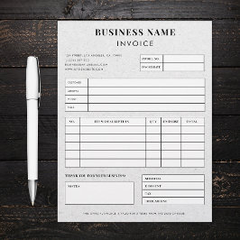 Grått Kraft Earthy Anpassningsbar Business Invoice Brevhuvud