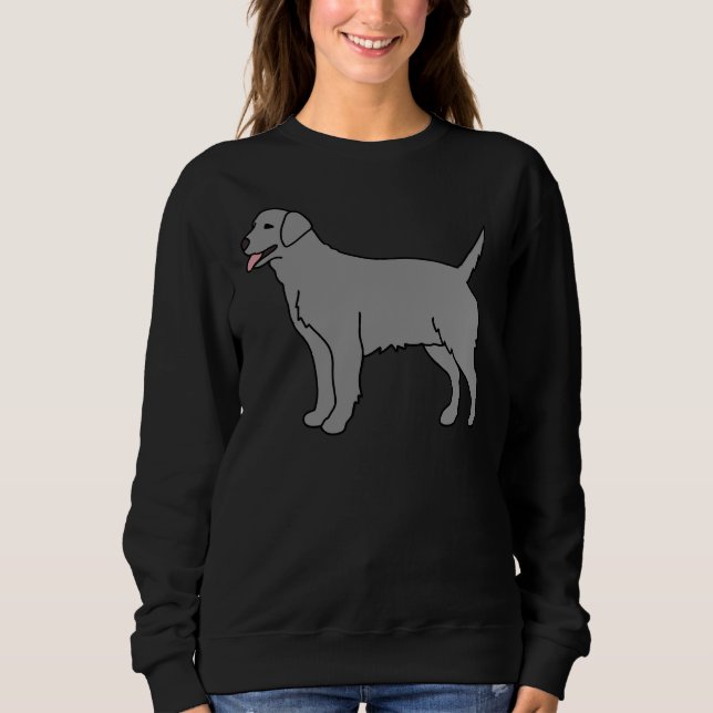 Grått Labrador Hund T Shirt (Framsida)