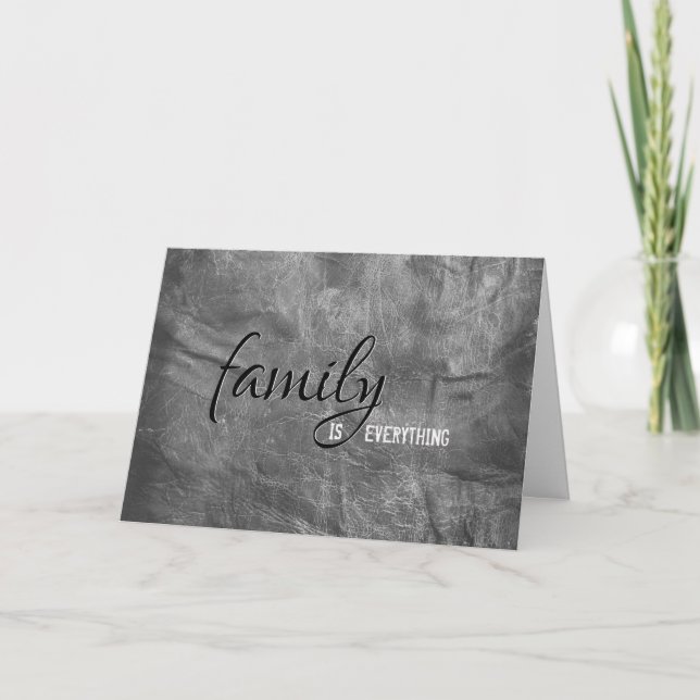 grått läderkort för trappor kort (Framsida)