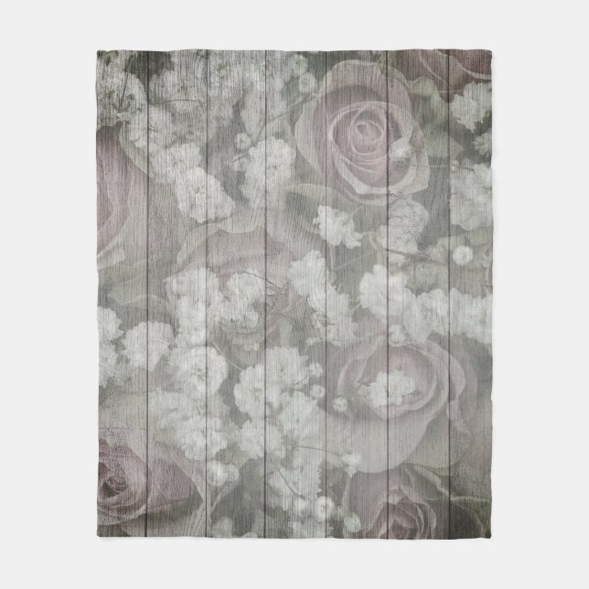 Grått Land chic design Fleecefilt (Framsidan)