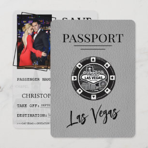 Grått Las Vegas-passet spara datumet