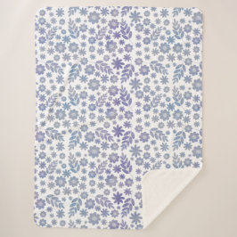 Grått & Lavender-Blommönster