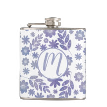 Grått & Lavender-Blommönster