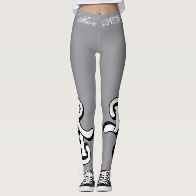 GRÅTT LEGGINGINGS HAVIC MATCHING PICKLE BOLL PADDL LEGGINGS (Framsida)