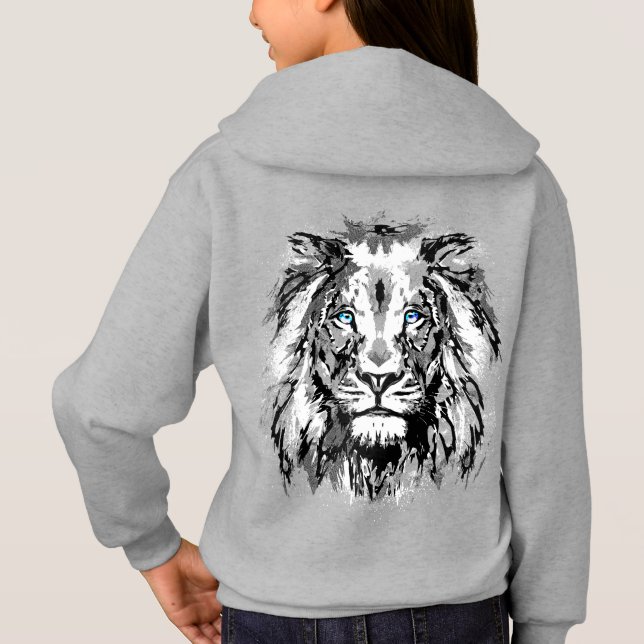 Grått Lejona Porträtt Teckning - Lejona organ T Shirt (Baksida)