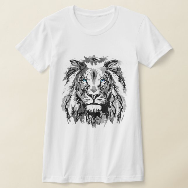 Grått Lejona Teckning - Lejont T-Shirt (Laydown)