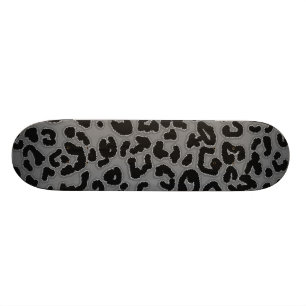 Grått Leopard Animal Print Mini Skateboard Bräda 18,7 Cm