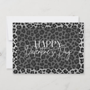 Grått Leopard Glad Alla hjärtans dagskort Inbjudningar