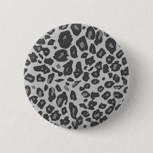 Grått leopardtryck knapp