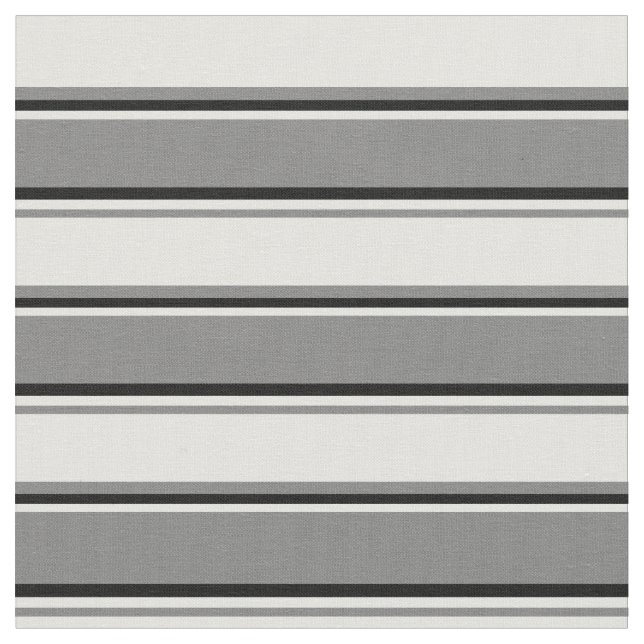 Grått, Light Cyan & Black Färgad Linjer Tyg (Närbild)