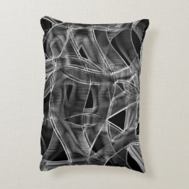 Grått-liknande kurvor, belyste linjer i lättnad prydnadskudde