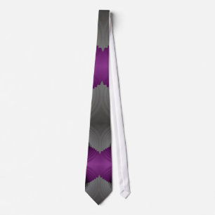 Grått Lila Abstrakt Tie Slips