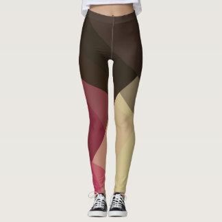 Grått Lila Cream Modern Geometric Mönster Leggings