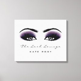 Grått Lila Makeup Artist Beauty Damask Lash Canvastryck