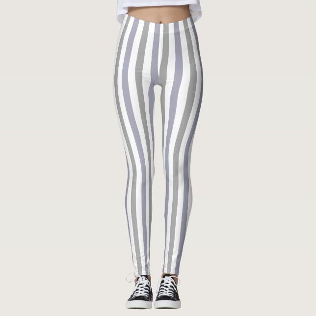 grått lilac rand leggings (Framsida)