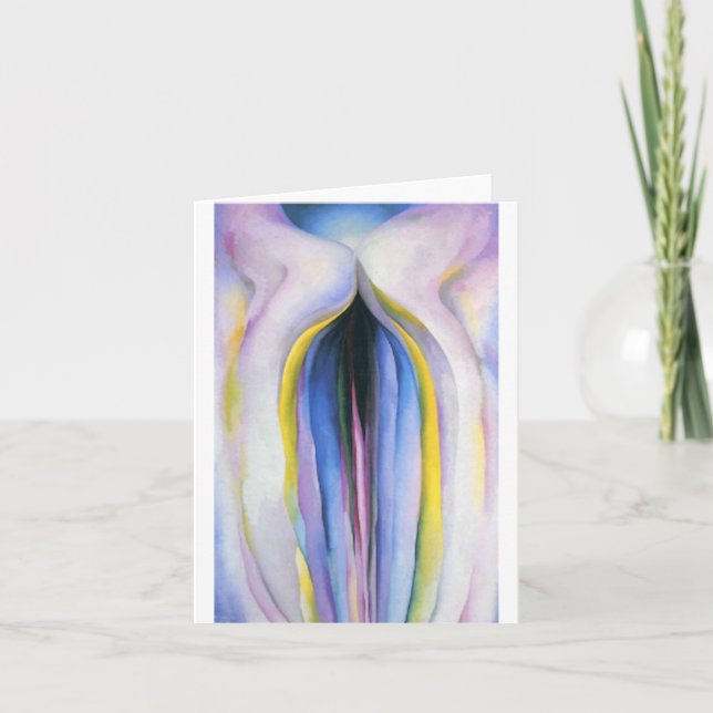 Grått Line, Georgia O'Keeffe Kort (Framsida)