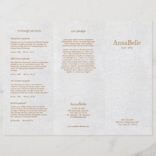 Grått Linen Hair Salon Spa TriFold Brochure