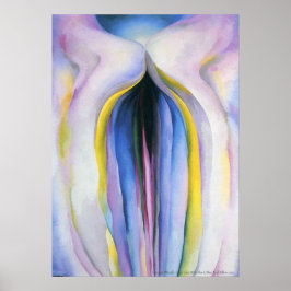 Grått linjer O'Keeffe - Abstraction Poster