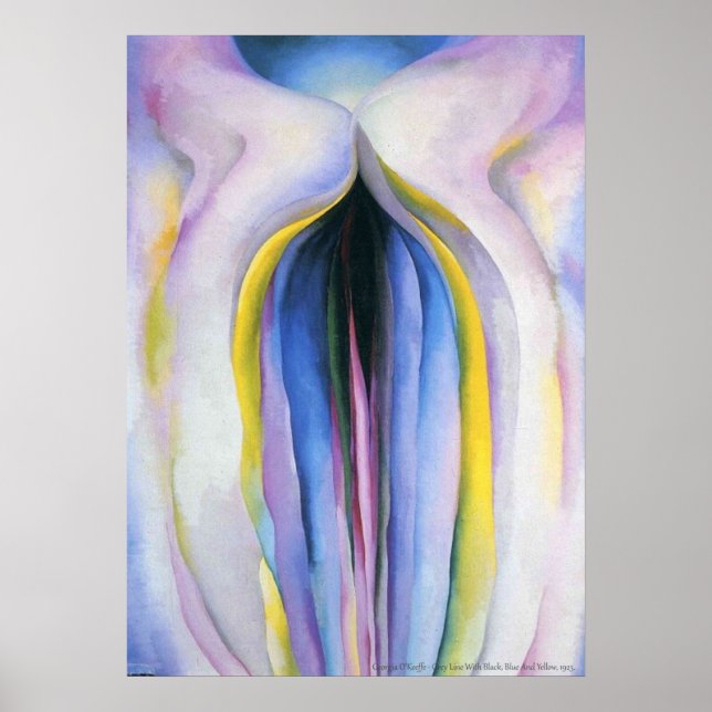 Grått linjer O'Keeffe - Abstraction Poster (Framsidan)