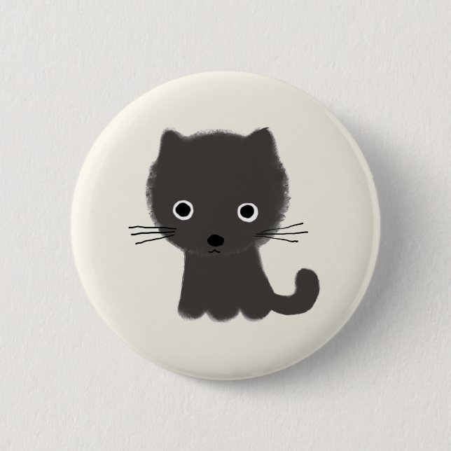 Grått litet kattunge knapp (Framsida)