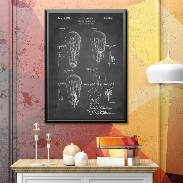 Grått | Ljust bulbpatent Poster (Skapare uppladdad)