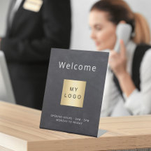 Grått-logotyp-affärsverksamhet i Chalkboard har st