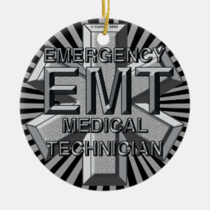 Grått Logotyp EMT Ornament