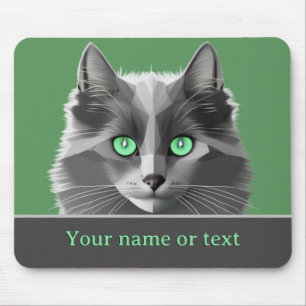 Grått Long Päls Cat - Nebelung - own Namn / Slogan Musmatta