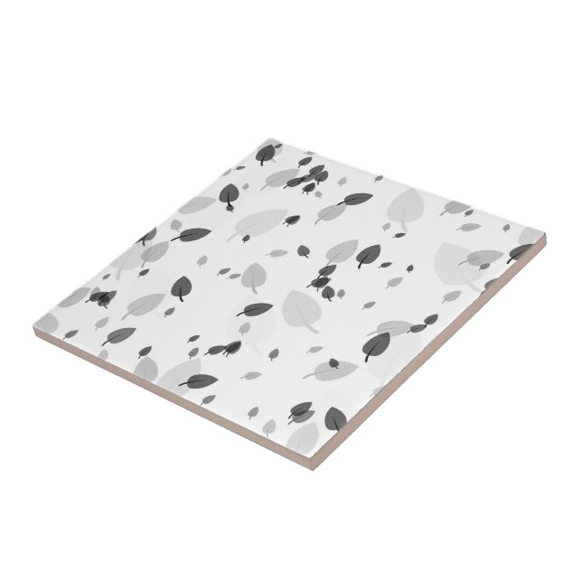 Grått Löv Kakelplatta (Sidan)