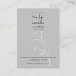 Grått Löv Social QR Mode judiskt Visning kort för