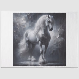 Grått Majestic Horse Decoupage-papper