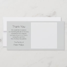 Grått-mallsympati Tack med vitt gräns Kort