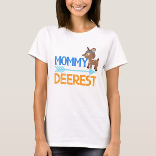 Grått Mamma Deerest Vild Woodland Birthday T-Shirt